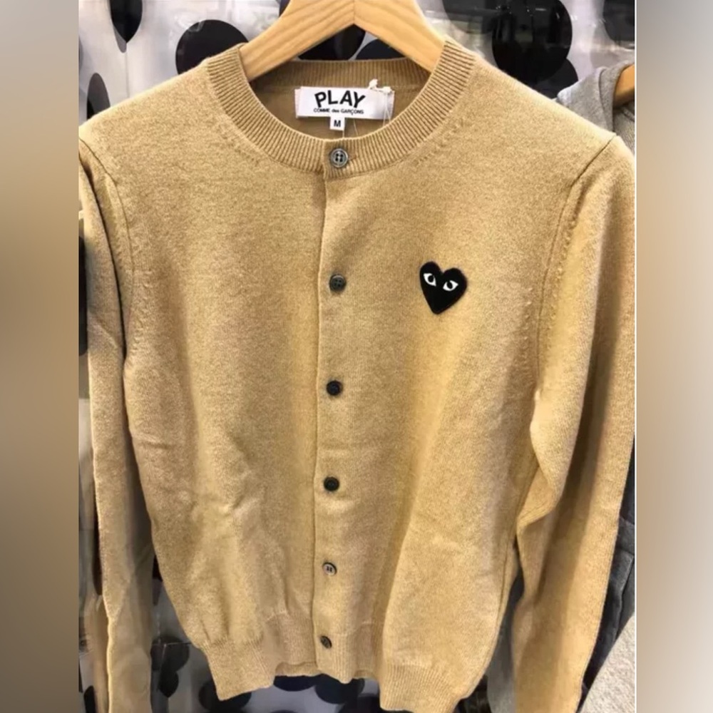 CDG play heart cardigan